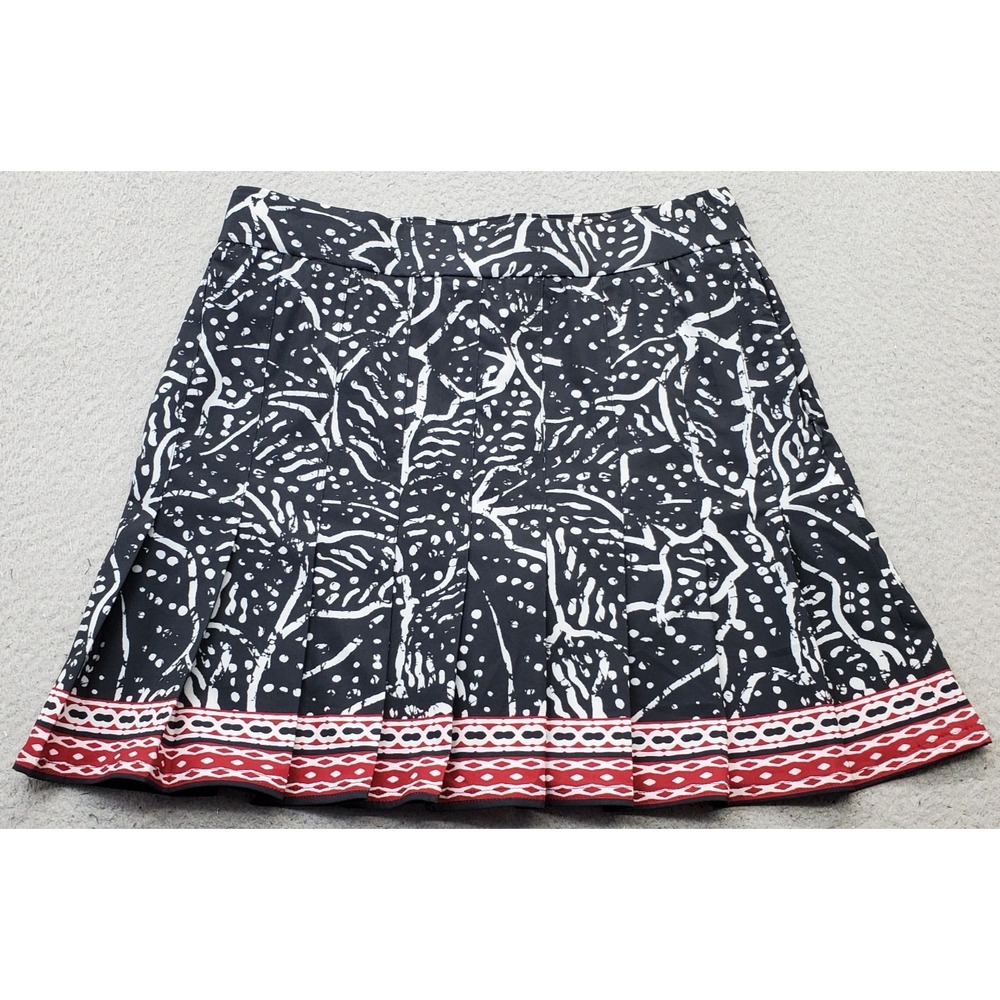 Chico's Golf Skort Womens 8 Multi Patterned Lined Pleated Performance Pull On